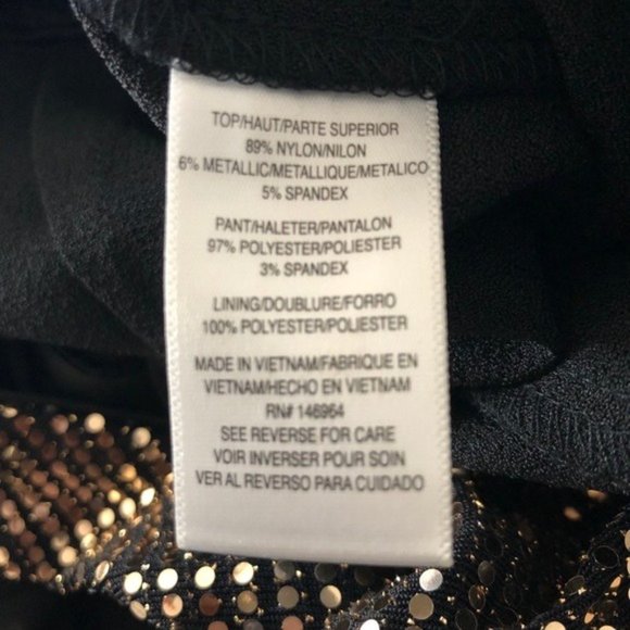 Julia Jordan Twist Halter Neck Jumpsuit Gold Metallic Wide Leg Size 8 NWT - Picture 11 of 17